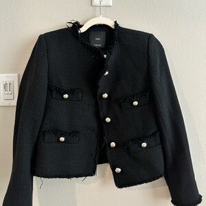 Black Textured Women's Jacket